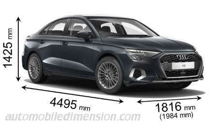 Audi A3 Sedan Dimensions And Boot Space Hybrid And Thermal