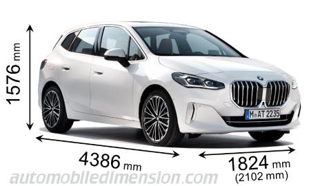 Dimension BMW 2 Active Tourer, volume coffre et électrification