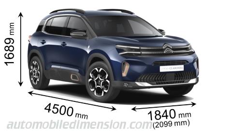 Citroen C5 Aircross dimensions, boot space and electrification