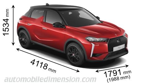 DS DS3 dimensions, boot space and electrification