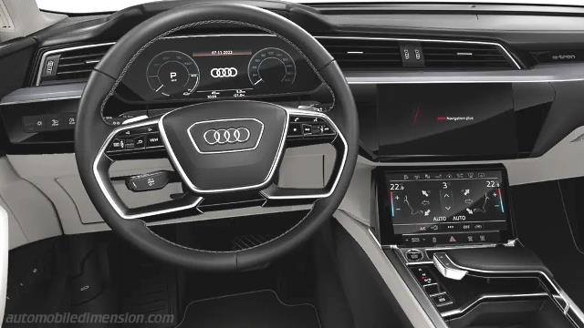 Interieur detail van de Audi Q8 Sportback e-tron