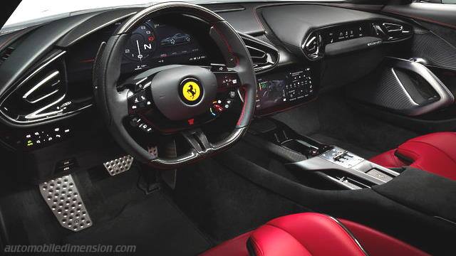 Interior detail of the Ferrari 12Cilindri