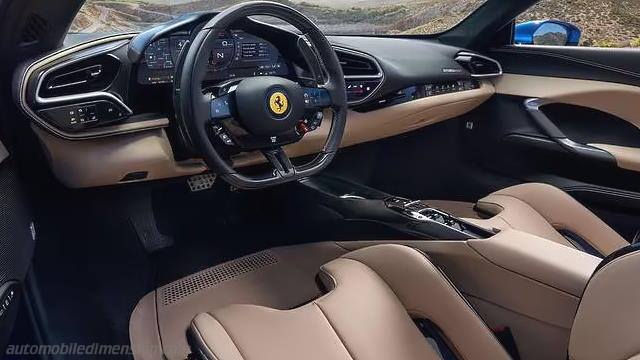 Interior detail of the Ferrari 296 GTS