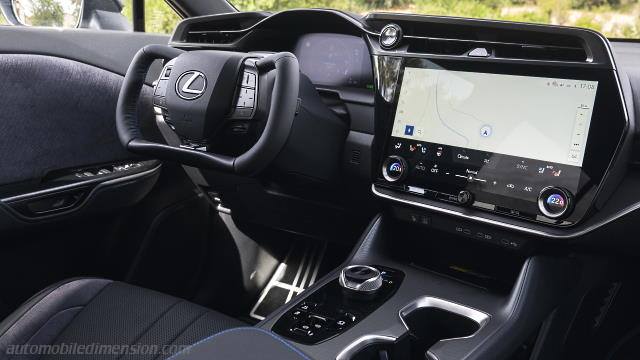 Interior detail of the Lexus RZ