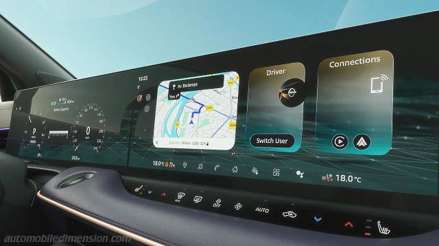 Interior detail of the Nissan Leaf