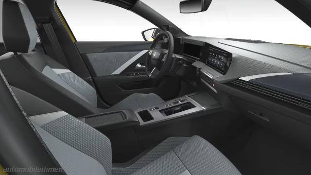 Interior detail of the Opel Astra