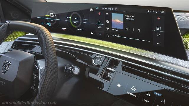 Interiör detalj av Peugeot 5008