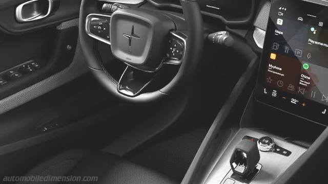 Interior detail of the Polestar 2-