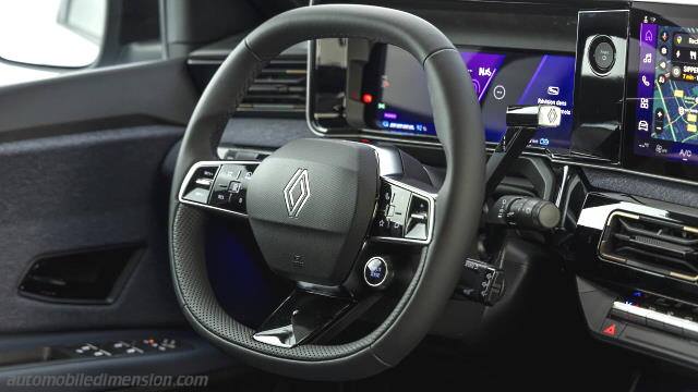 Interieur detail van de Renault 4 E-Tech