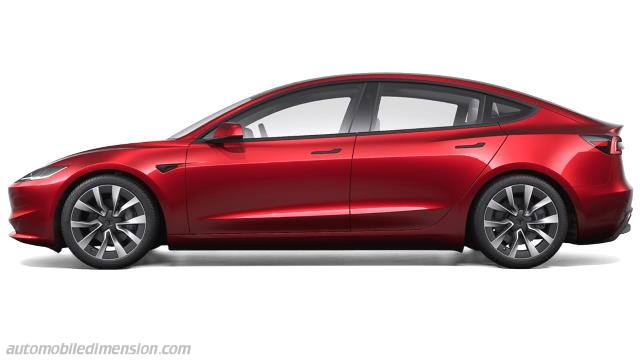 Exterior detail of the Tesla Model 3