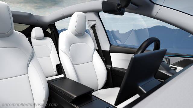 Interior detail of the Tesla Model Y