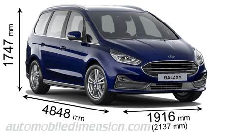 Ford Galaxy Abmessungen und Kofferraumvolumen