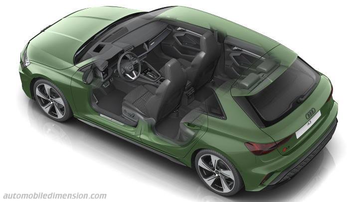 Audi A3 Sportback 2024 dimensions boot space and weight