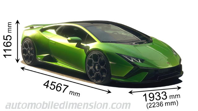 Lamborghini Huracán Tecnica 2022 Abmessungen mit Länge, Breite und Höhe