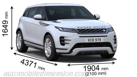 Land Rover Range Rover Evoque 2019 Dimensions Boot Space