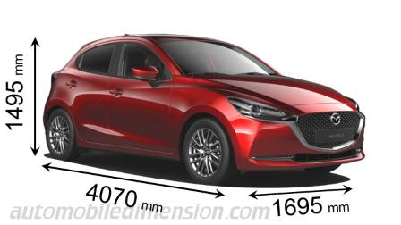 Abmessungen Der Mazda Autos Mit Lange Breite Und Hohe