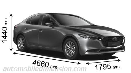 Mazda 3 Sedan Abmessungen und Kofferraumvolumen
