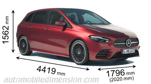 Mercedes-Benz B Sports Tourer dimensions, boot space and