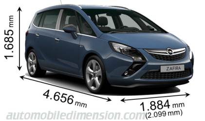 Opel Zafira Abmessungen Kofferraumvolumen Und Innenraum