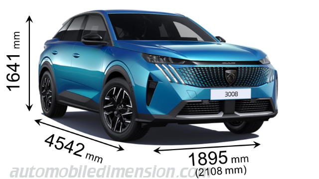 Peugeot 3008 2024 dimensions, boot space and electrification