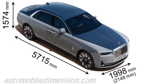 Rolls-Royce Ghost Extended misure in mm