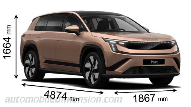 Skoda Peaq dimensions