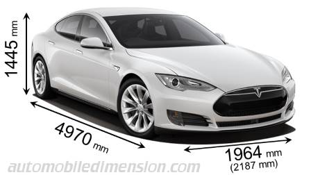 Abmessungen Der Tesla Autos Mit Lange Breite Und Hohe