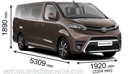 Toyota Proace Verso Long 2016 Dimensions Boot Space And