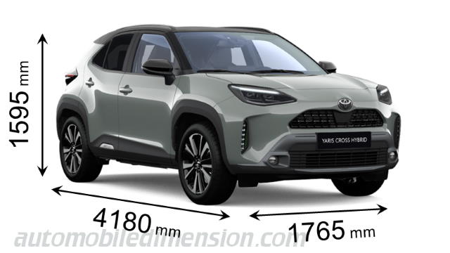 Toyota Yaris Cross 2024 mått med längd, bredd och höjd
