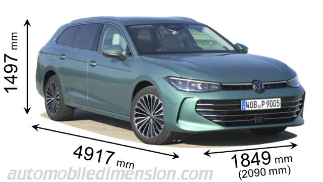 Volkswagen ID.7 2024 Abmessungen und Kofferraumvolumen