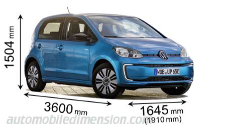 Volkswagen up! dimensions, boot space and electrification