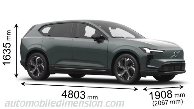 Volvo EX60 dimensions